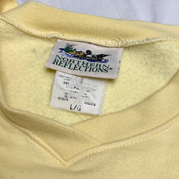 VTG 90s Northern Reflection Cottage Core Birdhouse Crewneck Sweatshirt Large - Picture 3 of 7